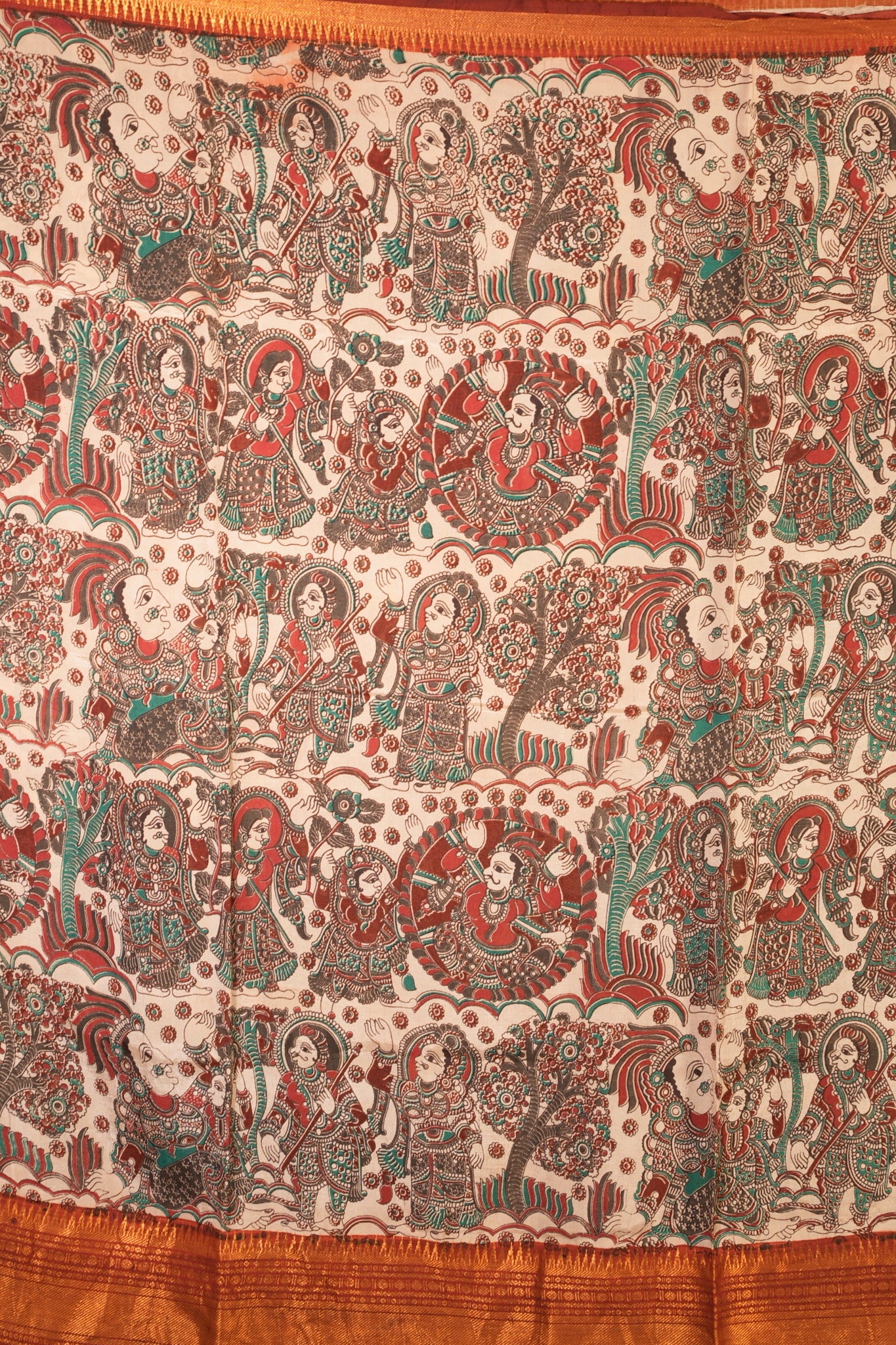 KALAMKARI MANGALAGIRI POWERLOOM SAREE