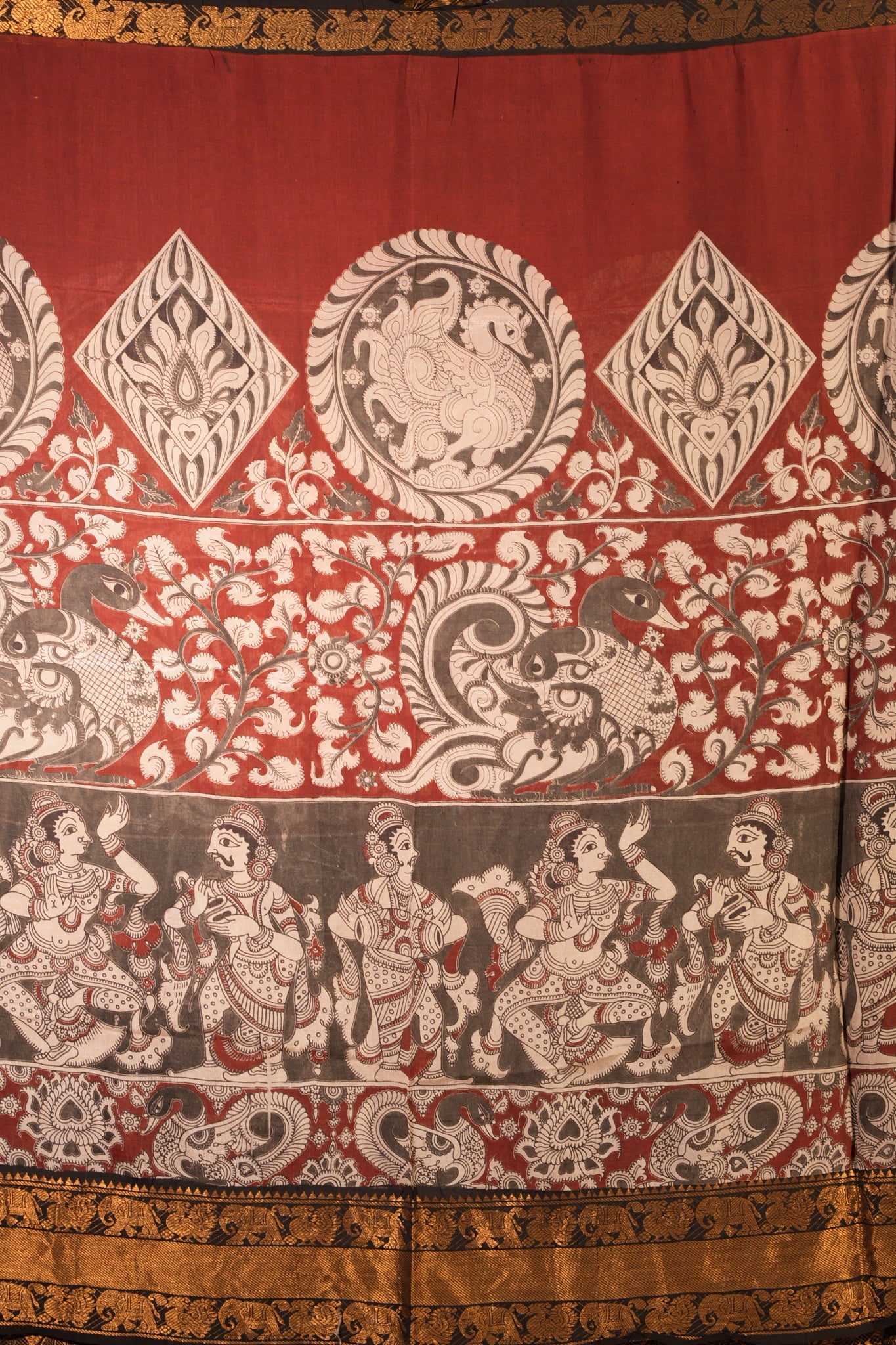 KALAMKARI MANGALAGIRI POWERLOOM SAREE