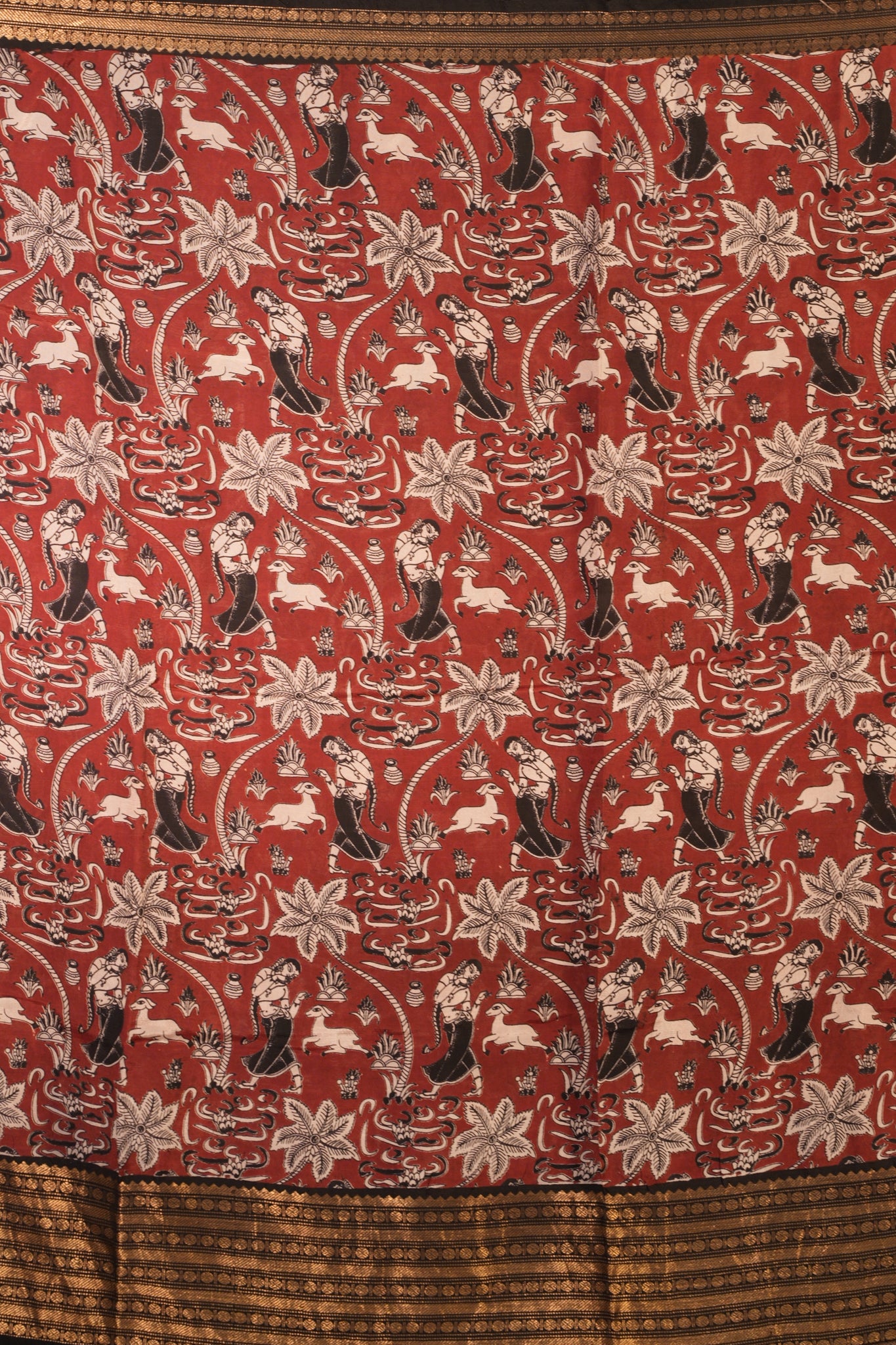 KALAMKARI MANGALAGIRI POWERLOOM SAREE