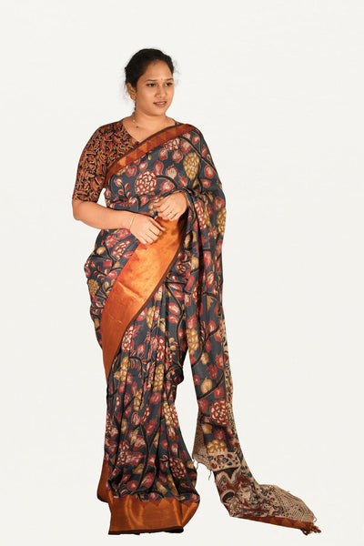 KALAMKARI MANGALAGIRI POWERLOOM SAREE