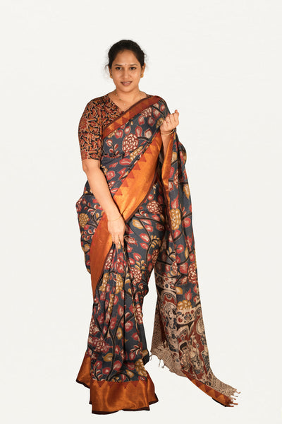 KALAMKARI MANGALAGIRI POWERLOOM SAREE