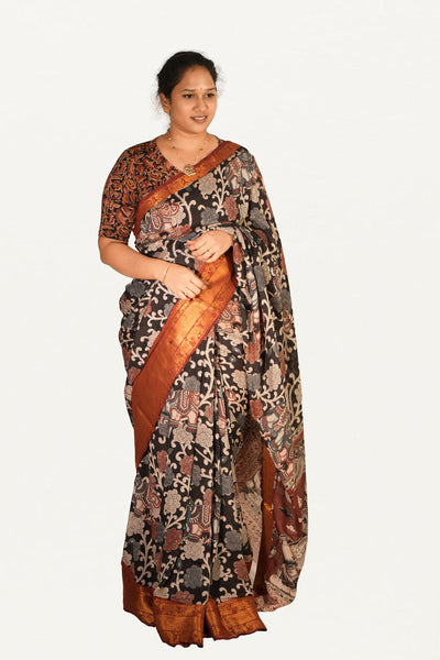 KALAMKARI MANGALAGIRI POWERLOOM SAREE