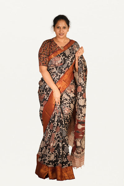 KALAMKARI MANGALAGIRI POWERLOOM SAREE