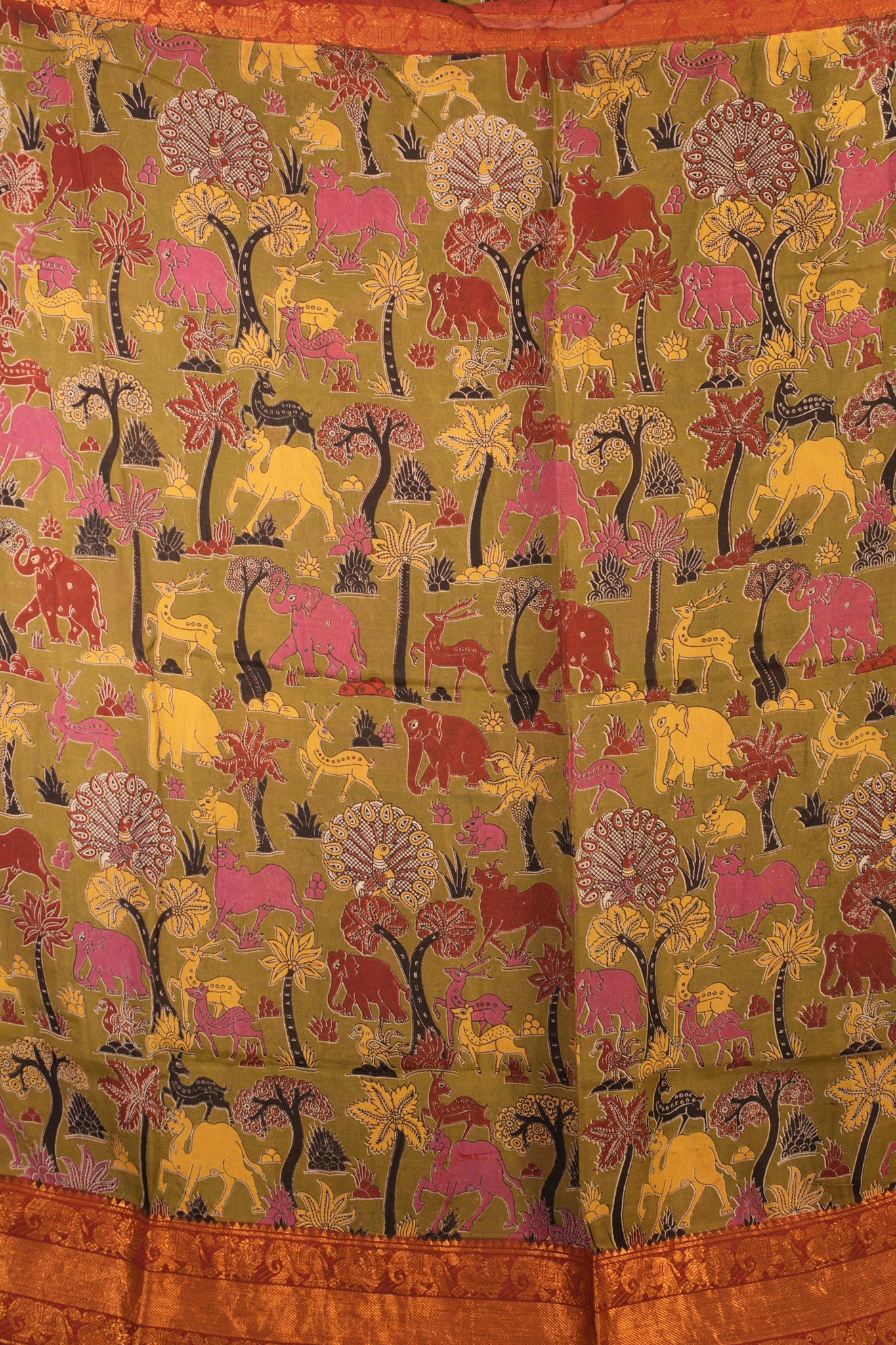 KALAMKARI MANGALAGIRI POWERLOOM SAREE