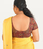 KALAMKARI ROUND NECK SHORT HANDS STRECHBLE BLOUSE