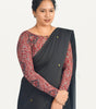 KALAMKARI BOAT  NECK FULL HANDS STRECHBLE BLOUSE