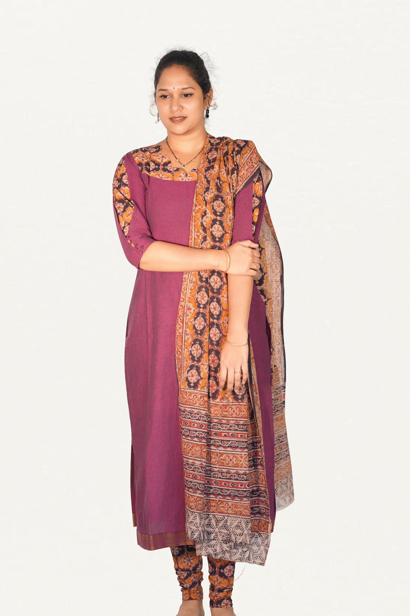 Kalamkari Cotton Legging 3pcs Set