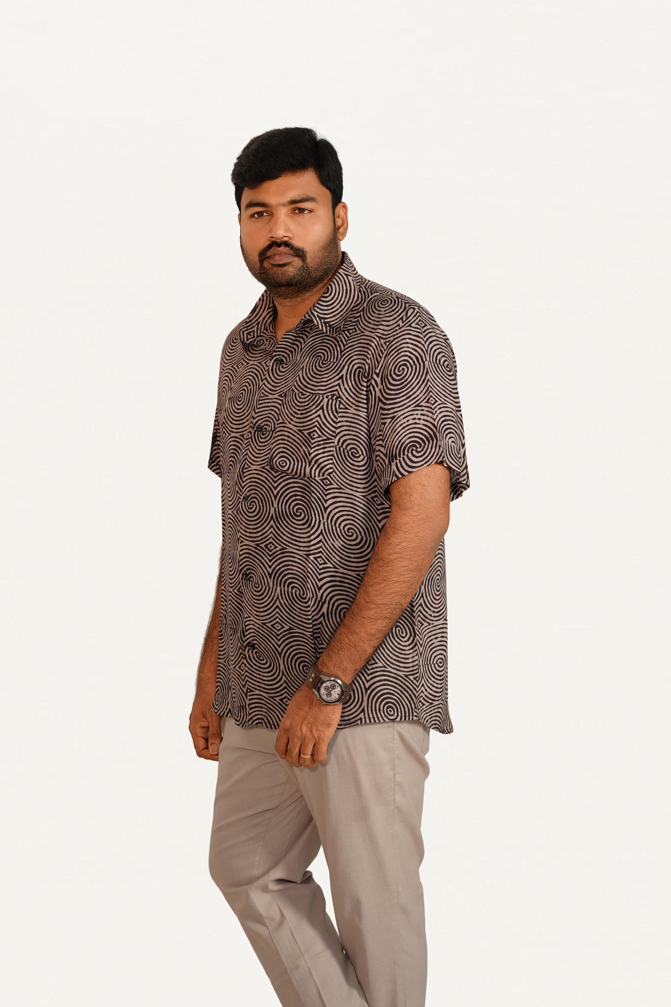 Kalamkari Cotton/ Reyon Blended Shirt