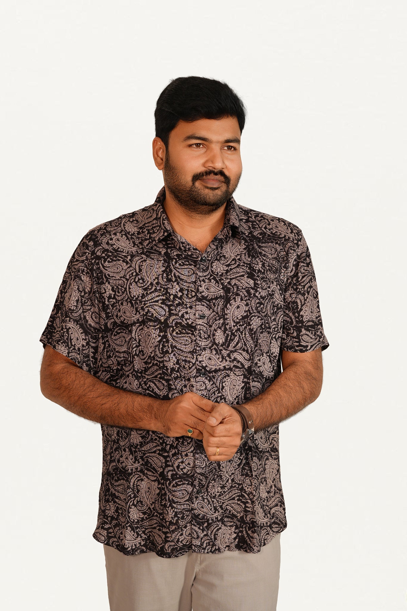 Kalamkari Cotton/ Reyon Blended Shirt