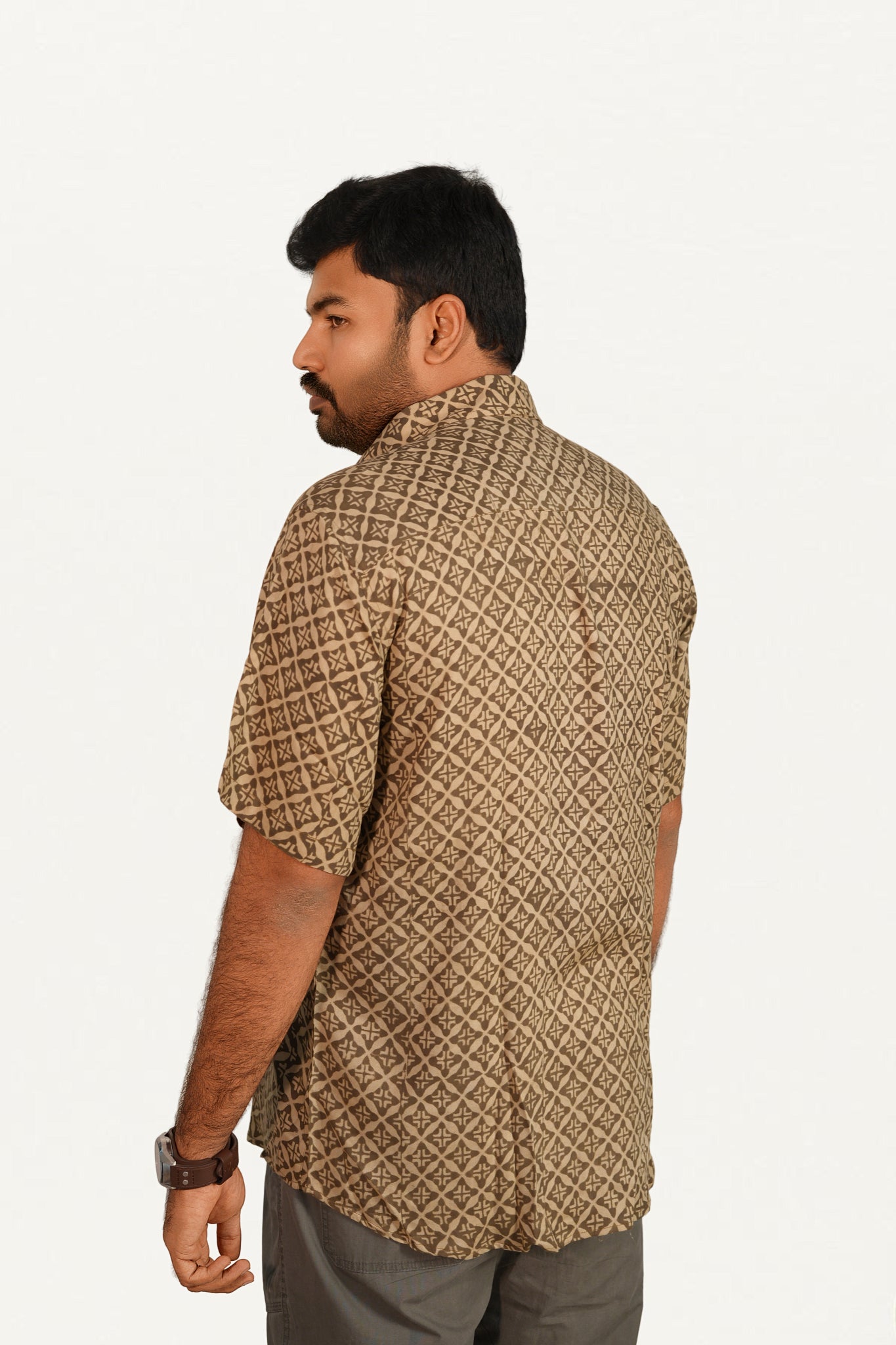 Kalamkari Cotton/ Reyon Blended Shirt