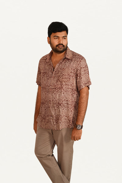 Kalamkari Cotton/ Reyon Blended Shirt