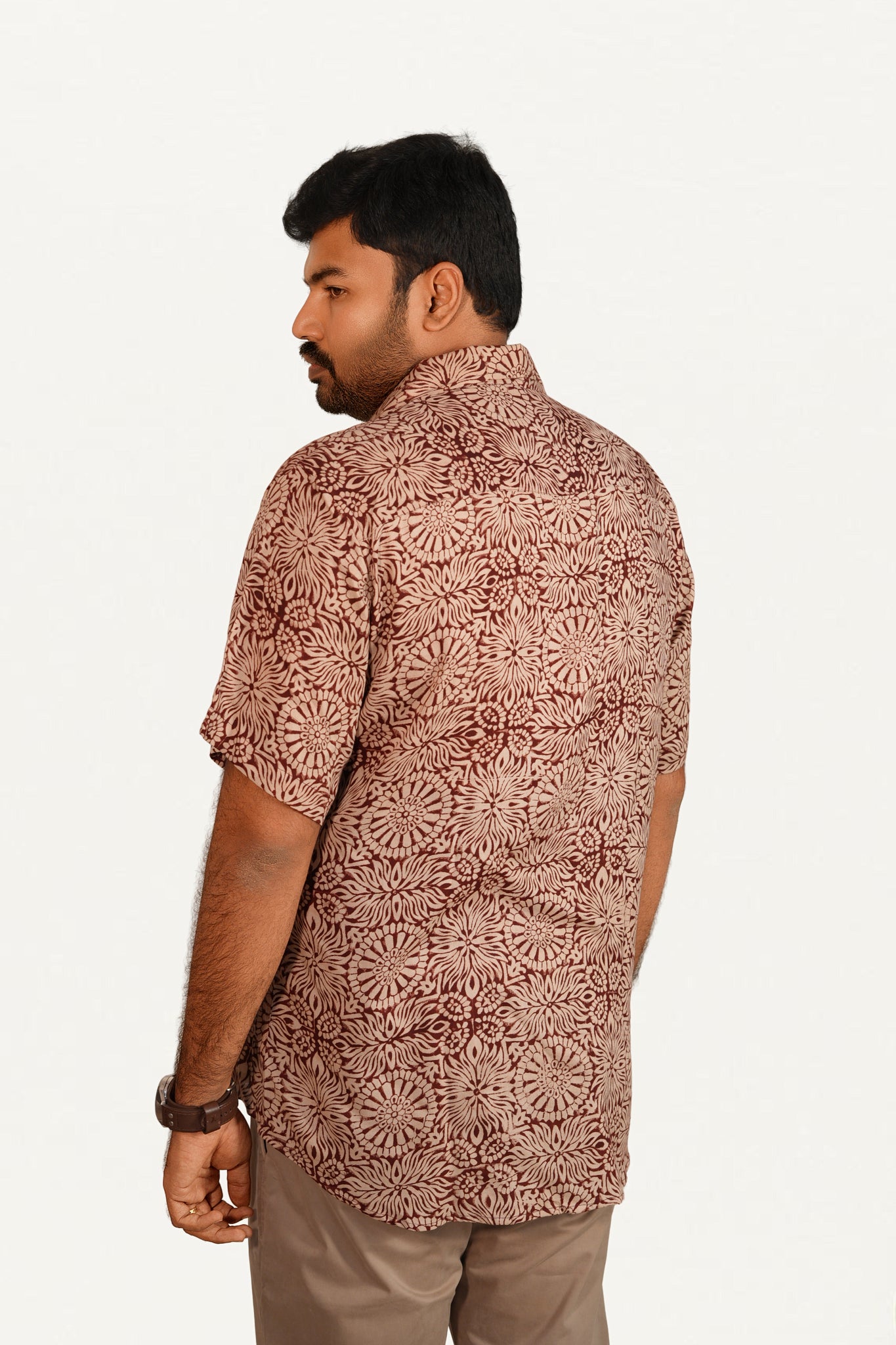 Kalamkari Cotton/ Reyon Blended Shirt