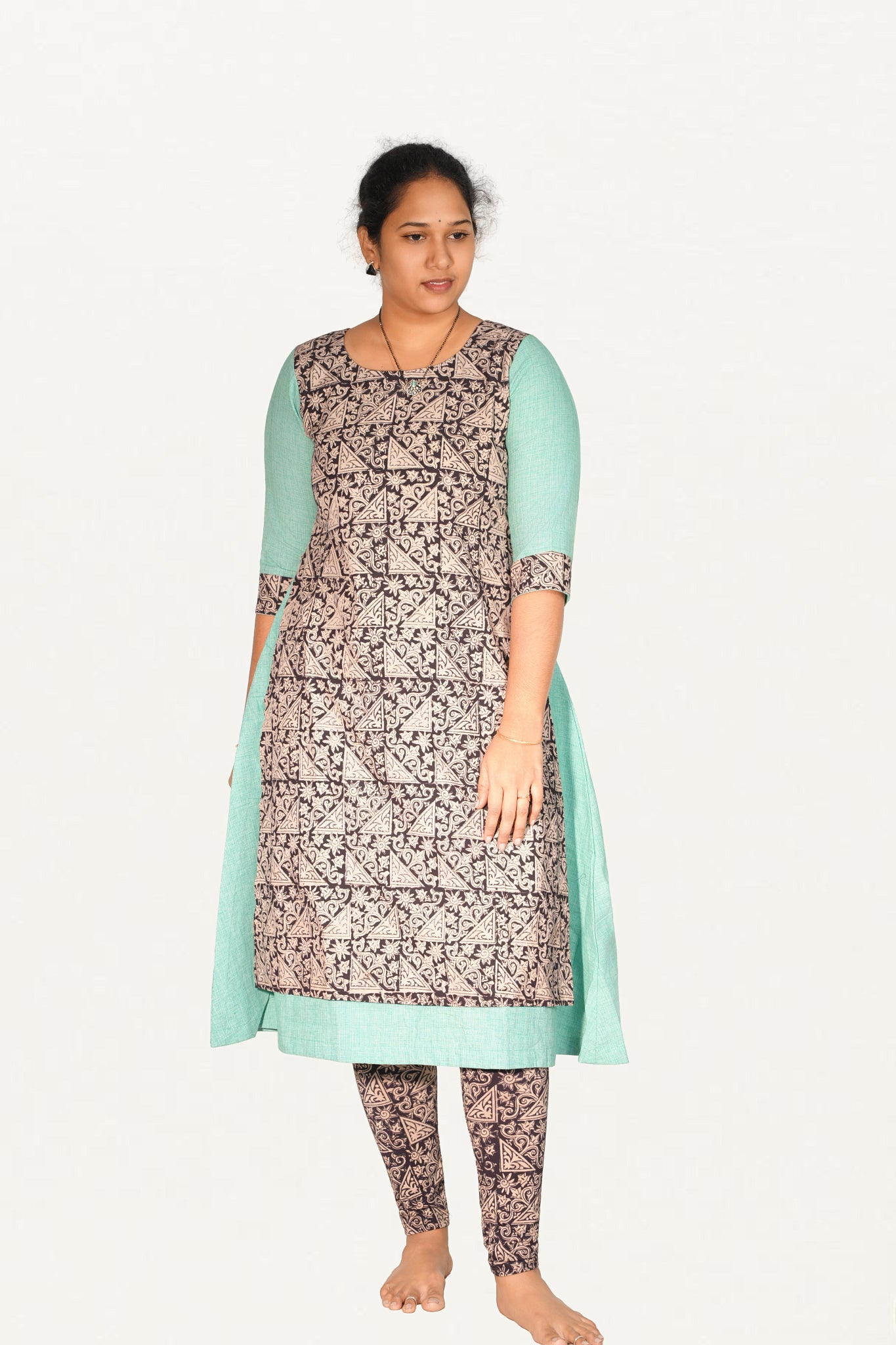 Kalamkari Cotton Legging  2psc Set