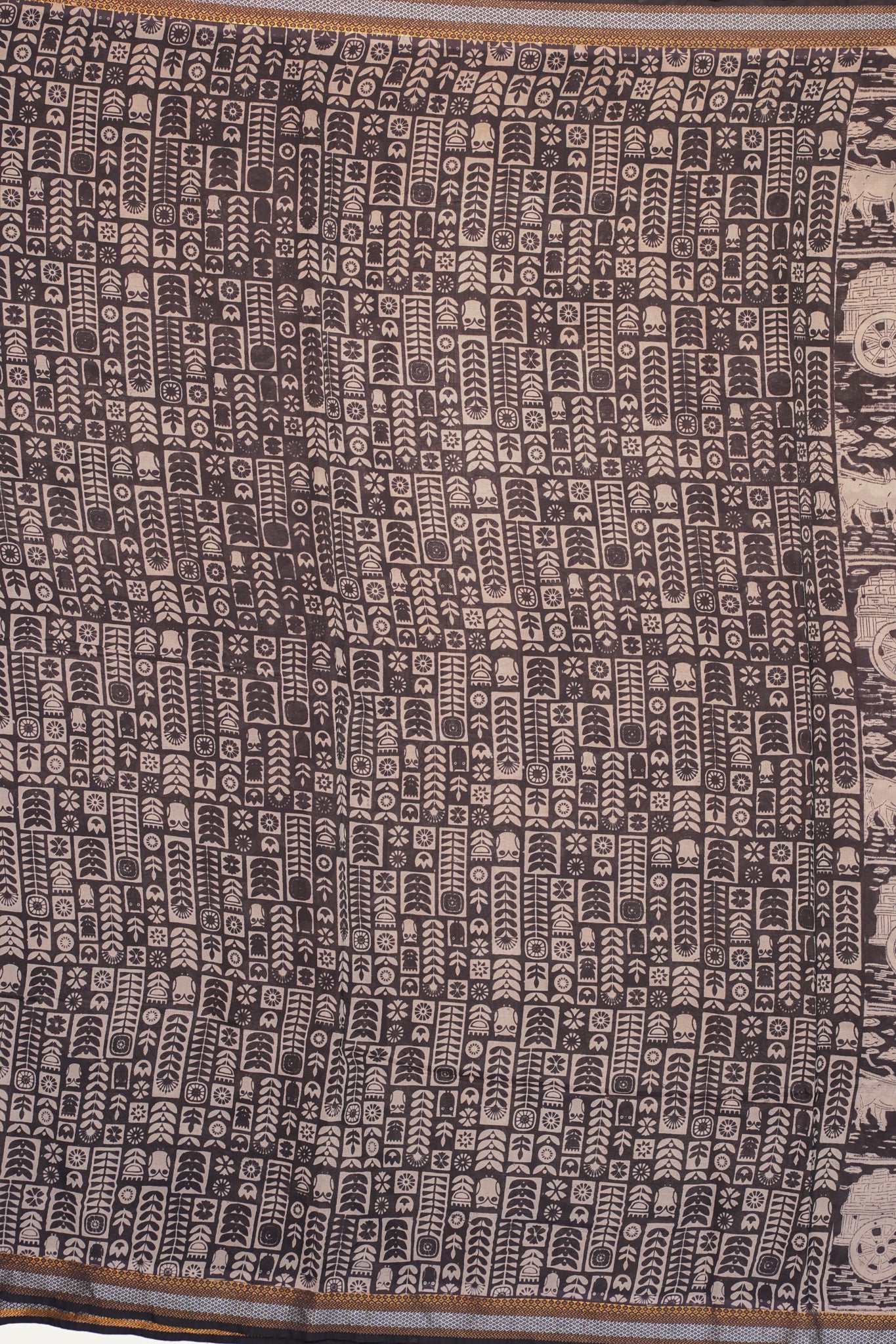 Kalamkari  Nizam Boarder Silk Saree