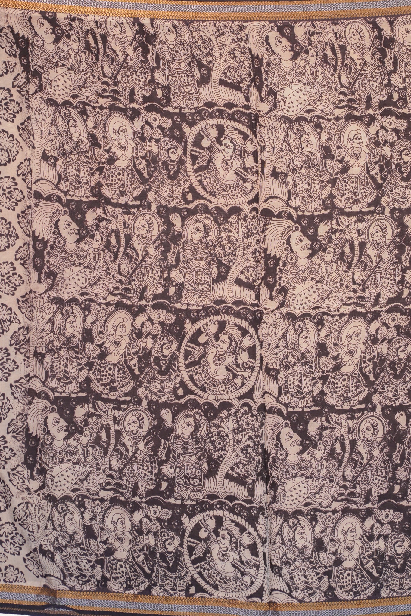 Kalamkari  Nizam Boarder Silk Saree