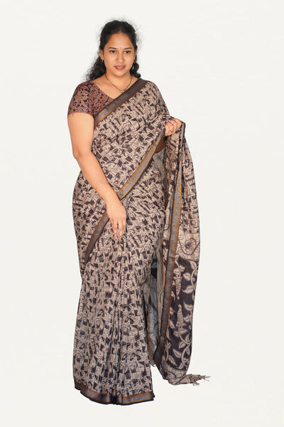 Kalamkari  Nizam Boarder Silk Saree