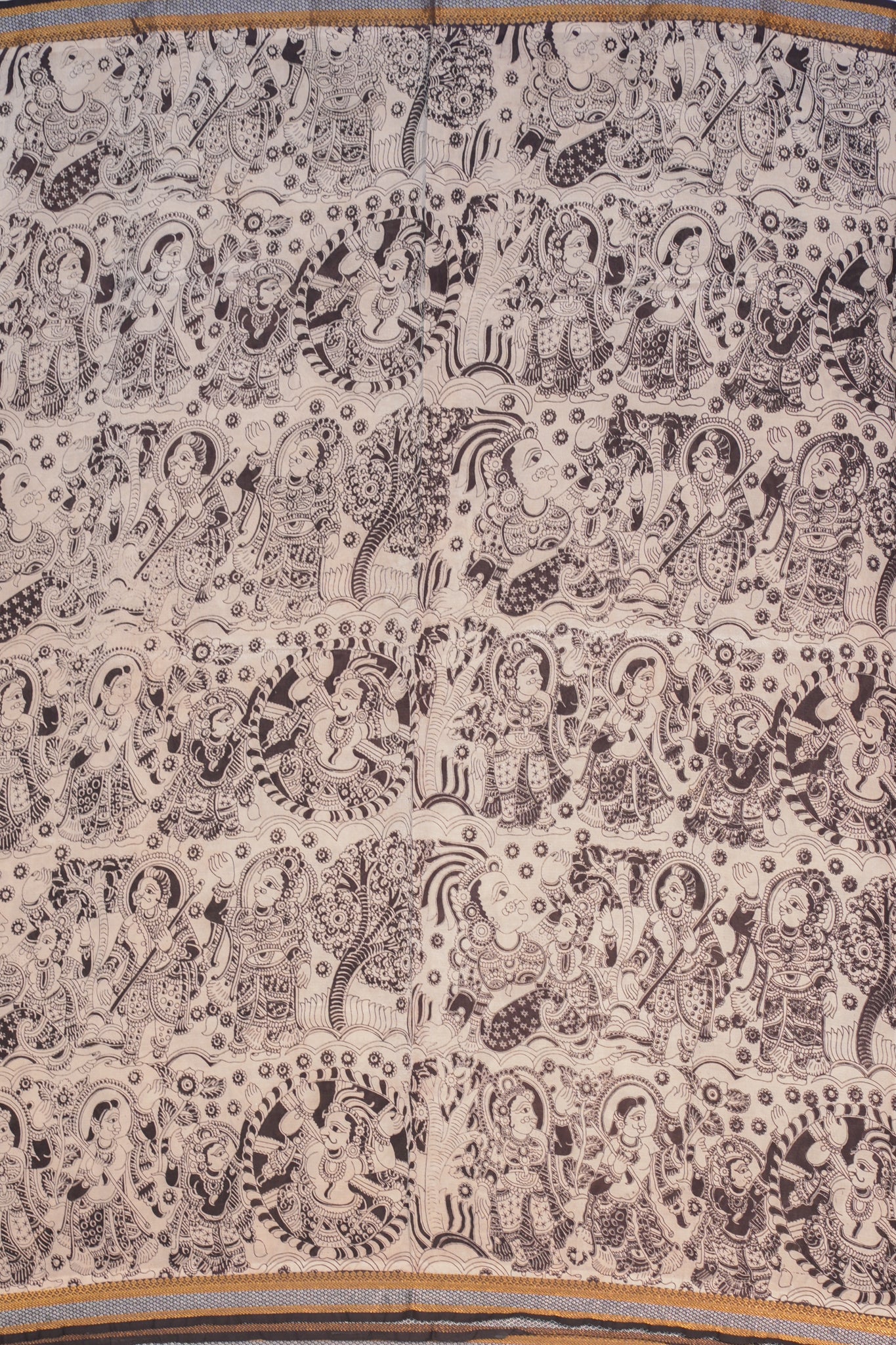 Kalamkari  Nizam Boarder Silk Saree