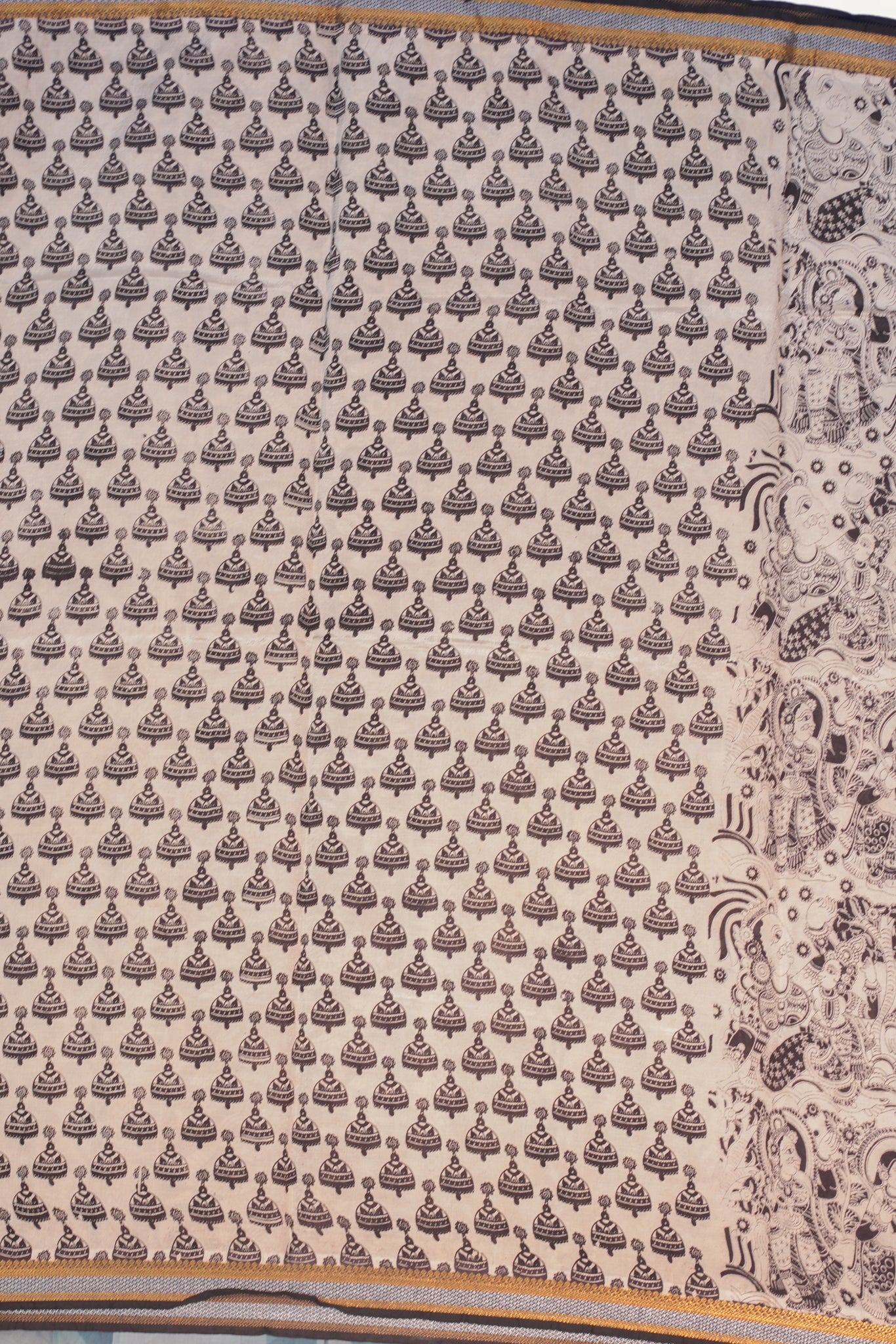 Kalamkari  Nizam Boarder Silk Saree