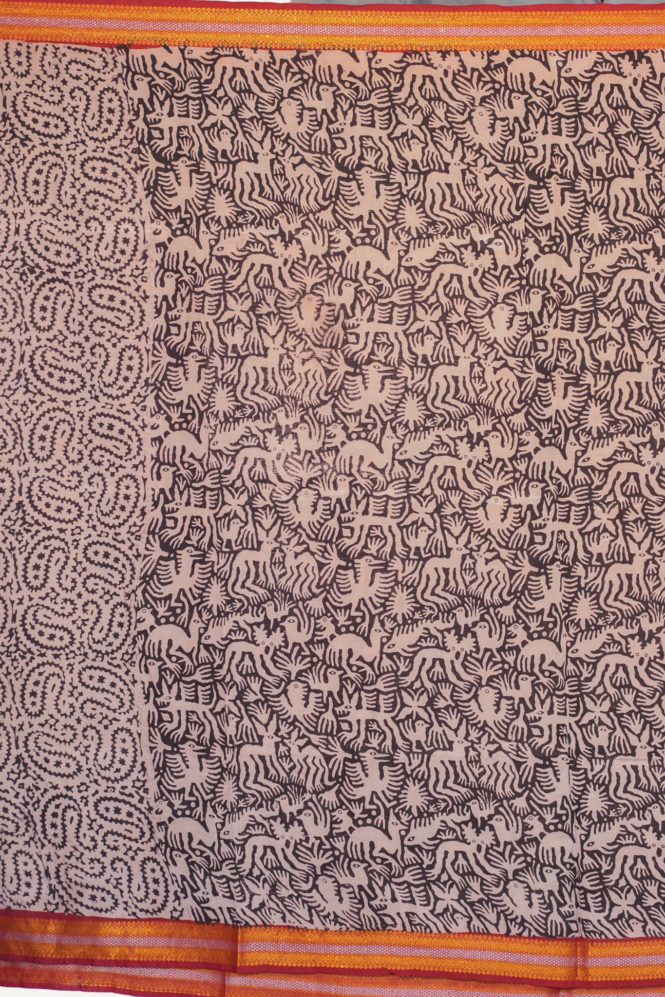 Kalamkari  Nizam Boarder Silk Saree