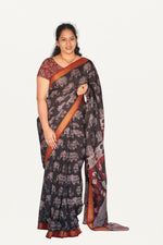 Kalamkari  Nizam Boarder Silk Saree
