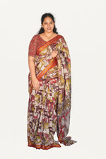 Kalamkari  Nizam Boarder Silk Saree