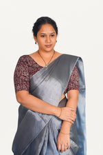 KALAMKARI ROUND NECK 10 INCH HANDS STRECHBLE BLOUSE