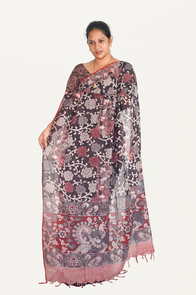 Kalamkari Mul Mul Special Cotton Saree