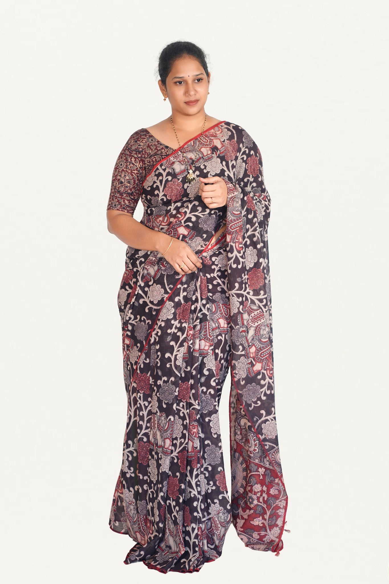 Kalamkari Mul Mul Special Cotton Saree