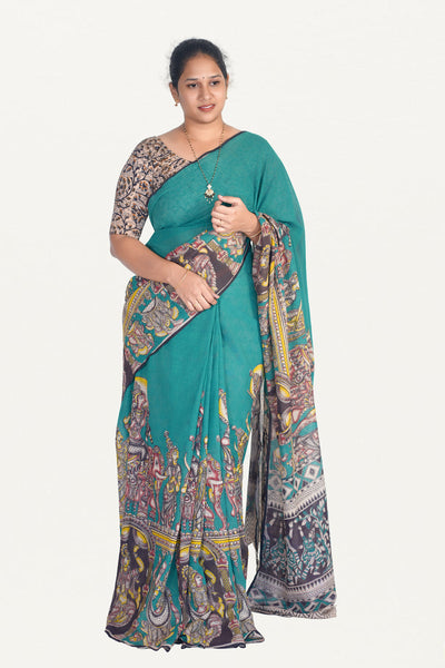 Kalamkari Mul Mul Special Cotton Saree