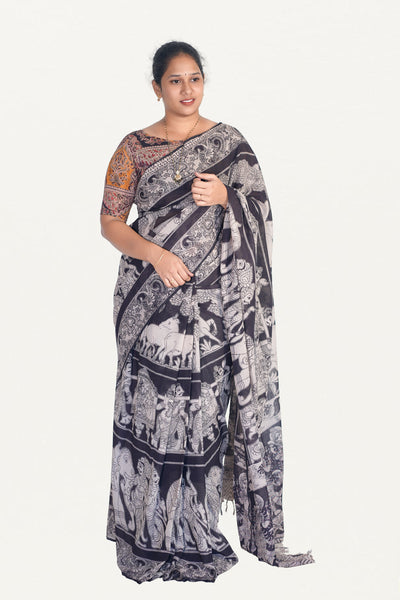 Kalamkari Mul Mul Special Cotton Saree