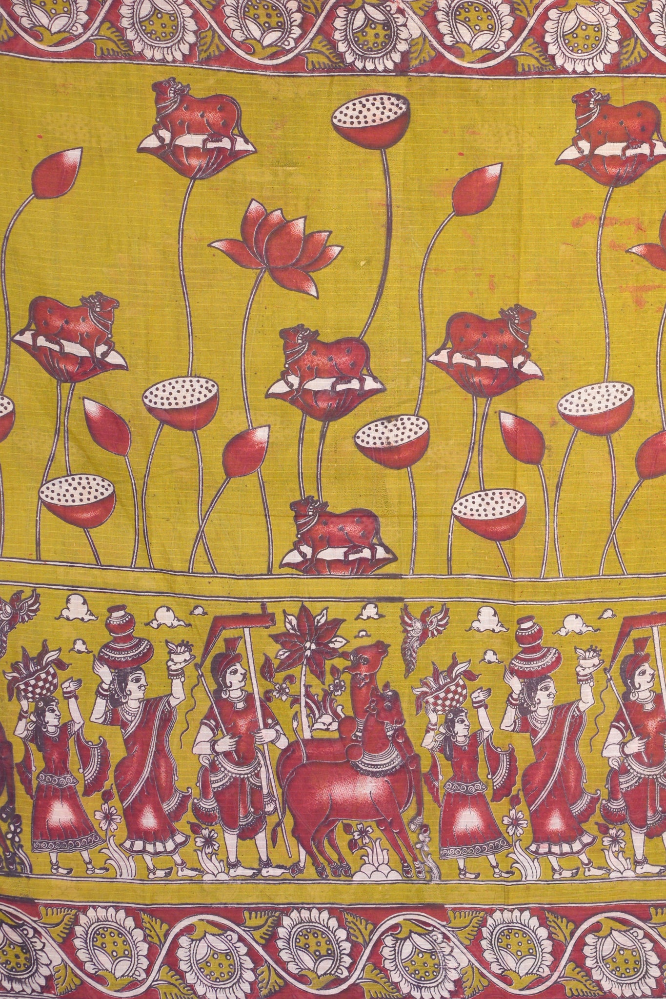 Kalamkari Mul Mul Special Cotton Saree