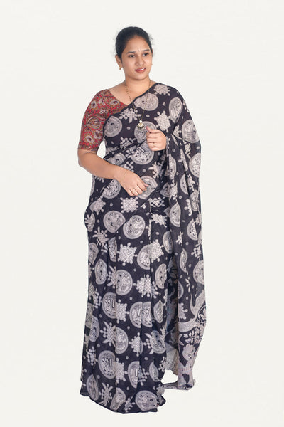 Kalamkari Mul Mul Special Cotton Saree