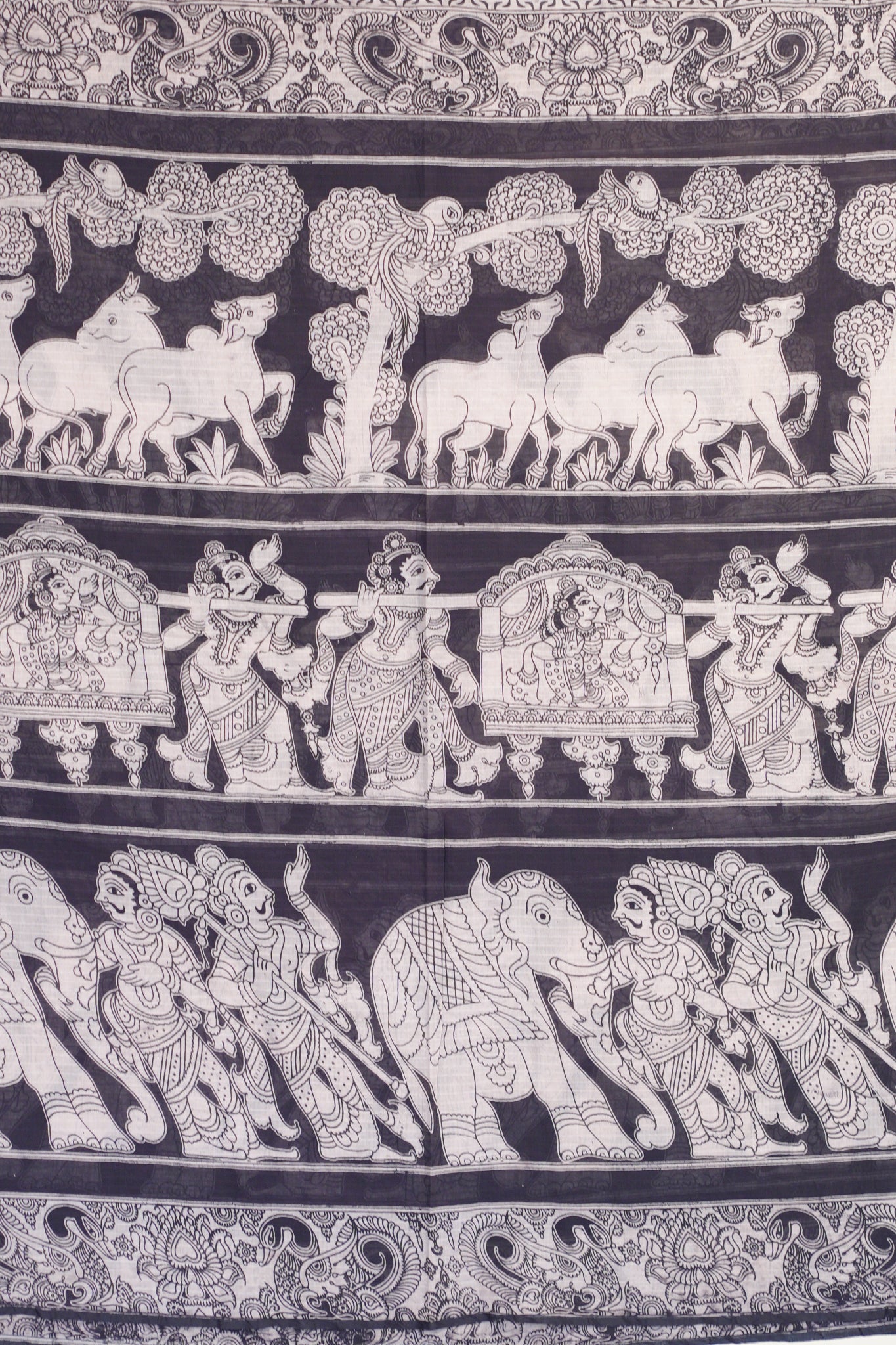 Kalamkari Mul Mul Special Cotton Saree