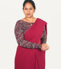KALAMKARI BOAT  NECK FULL HANDS STRECHBLE BLOUSE