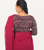 KALAMKARI BOAT  NECK FULL HANDS STRECHBLE BLOUSE