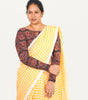 KALAMKARI BOAT  NECK FULL HANDS STRECHBLE BLOUSE