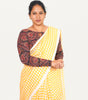 KALAMKARI BOAT  NECK FULL HANDS STRECHBLE BLOUSE