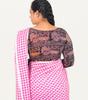 KALAMKARI BOAT  NECK FULL HANDS STRECHBLE BLOUSE