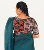 KALAMKARI BOAT NECK OPEN 10 HAND'S STREACHBLE  BLOUSE