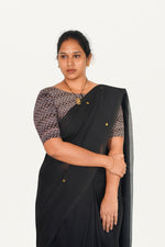 KALAMKARI BOAT NECK OPEN 10 HAND'S STREACHBLE  BLOUSE