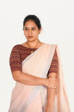 KALAMKARI BOAT NECK OPEN 10 HAND'S STREACHBLE  BLOUSE