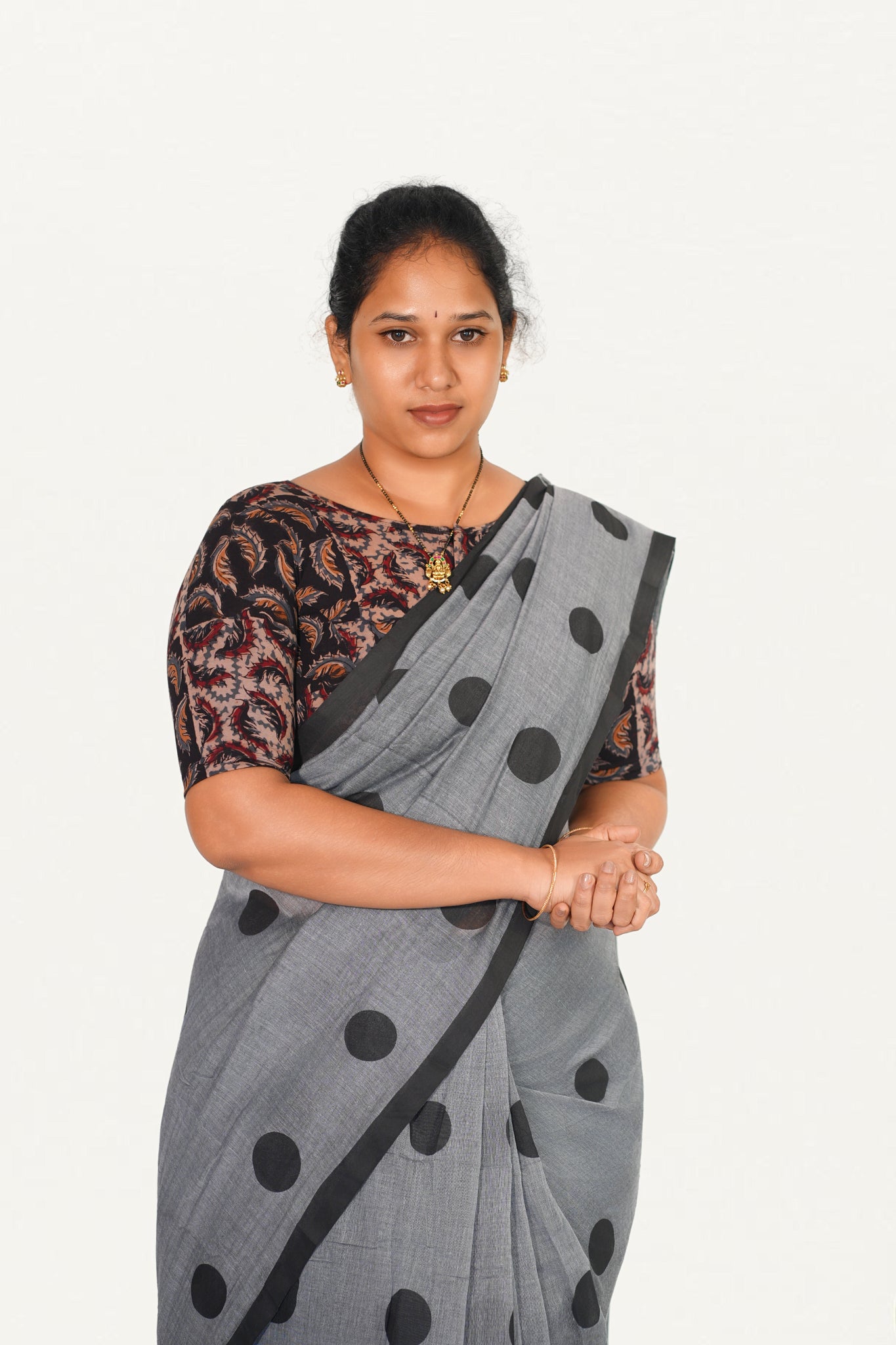 KALAMKARI BOAT NECK OPEN 10 HAND'S STREACHBLE  BLOUSE