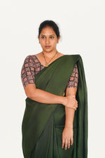 KALAMKARI ROUND NECK 10 INCH HANDS STRECHBLE BLOUSE