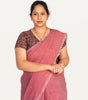 KALAMKARI V NECK SHORT HAND  STRECHBLE BLOUSE