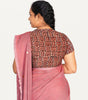 KALAMKARI V NECK SHORT HAND  STRECHBLE BLOUSE