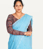 KALAMKARI ROUND NECK FULL HANDS STRECHBLE BLOUSE