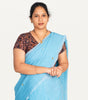 KALAMKARI V NECK SHORT HAND  STRECHBLE BLOUSE