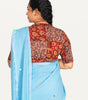 KALAMKARI V NECK 10 INCH HAND  STRECHBLE BLOUSE