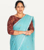 KALAMKARI BOAT NECK OPEN 3/4  HAND'S STREACHBLE  BLOUSE