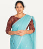 KALAMKARI BOAT NECK OPEN 3/4  HAND'S STREACHBLE  BLOUSE